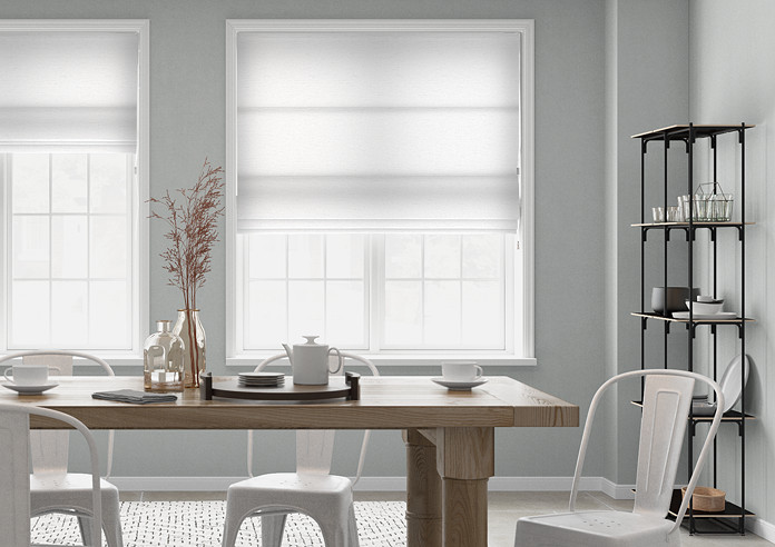 Faux Silk, White - Twist&Fit Roman Blind - Image 3